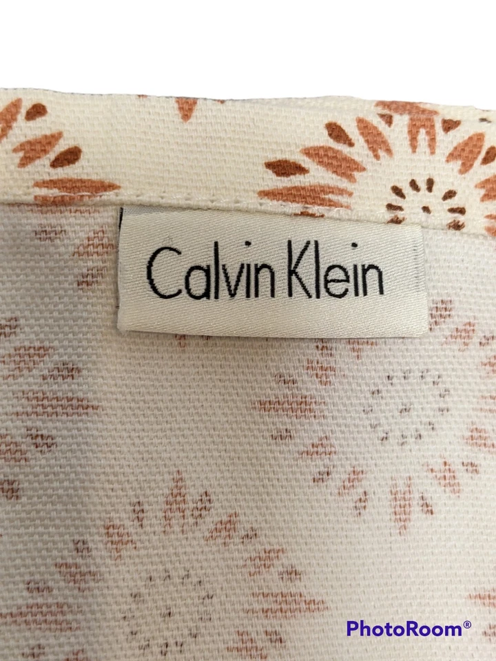 Juego de 4 servilletas de cena Calvin Klein Home terracota y crema, 18"x19" Foto 4 de 4