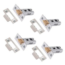 XFORT 75mm Tubular Latch – Secure Internal Door – Square Forend - Pack of  2 & 4