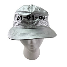 Vtg 01-01-00 Y2K its coming Silver Hat 1 Sz Fits Most