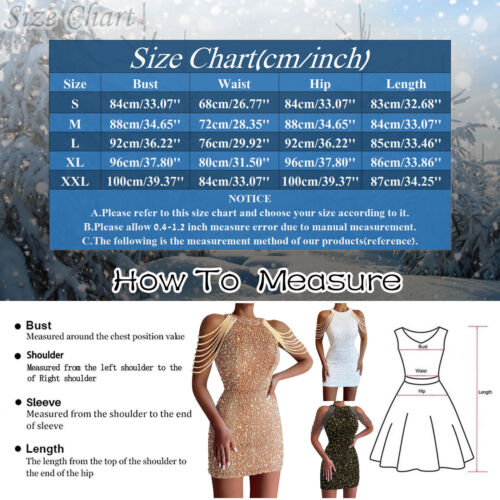 Womens Sexy Hip Package Mini Dresses Cami Dress Sequin Dress Evening Party Dress - Bild 4 von 14