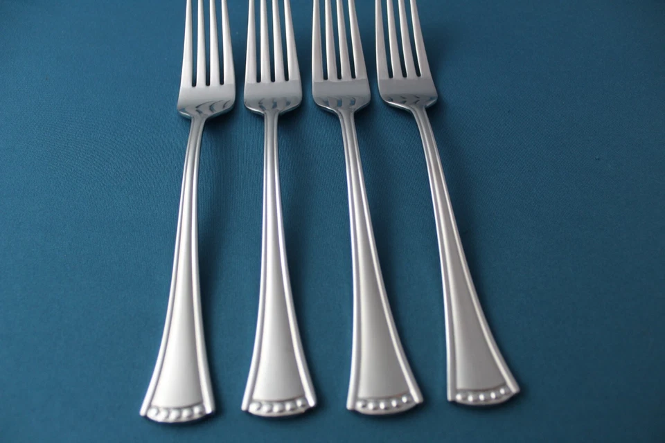 4 обеденные вилки Lenox BUTLERS КЛАДОВАЯ МАТОВАЯ 18/8 нержавеющая сталь фарфор 8 1/4 дюйма - Изображение 2 из 4