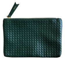 Ipsy August 2019 Dark Green Textured Geometric Travel Make-up Cosmetic Bag