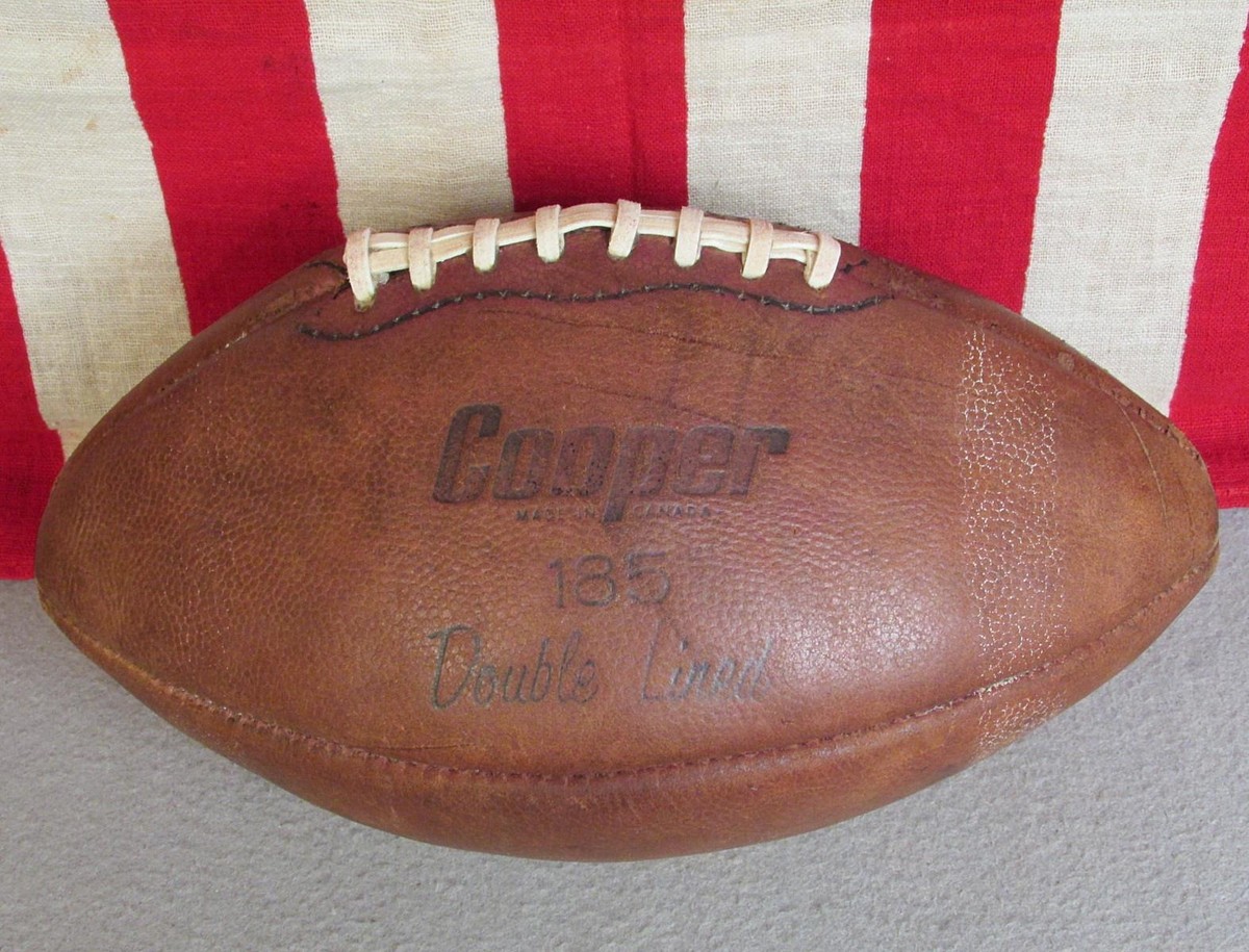 Vintage Cooper Leather Official Football with Laces Top Grain