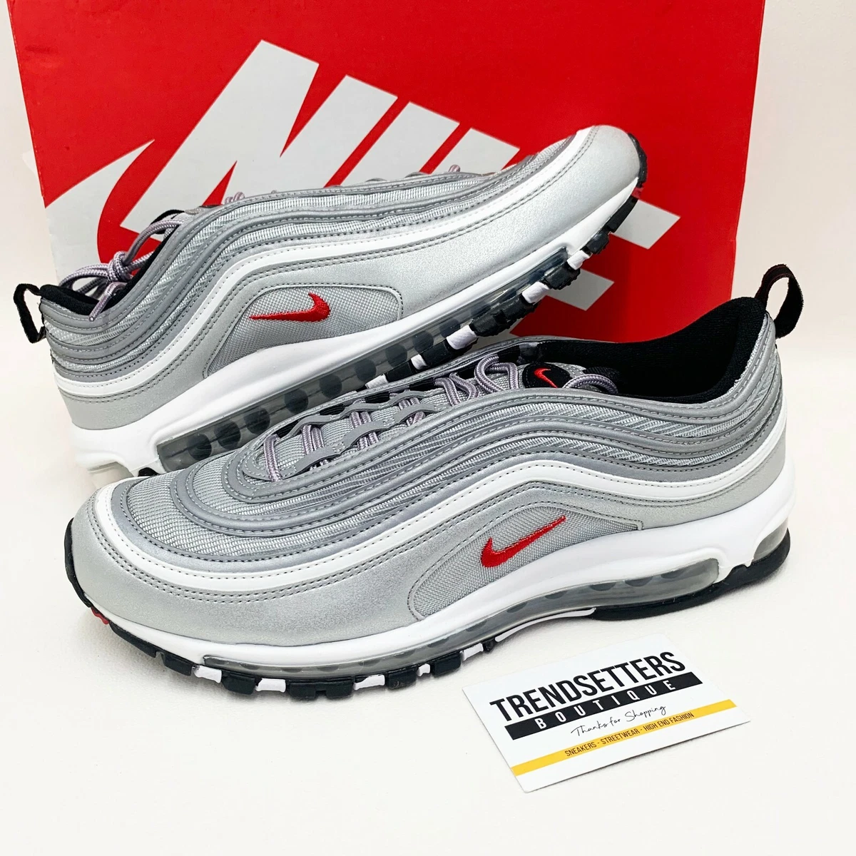 NIKE AIR 97 OG SILVER US UK 8 8.5 9 9.5 10 11 12 884421-001 QS MENS | eBay