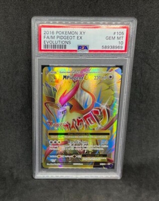 Pokemon XY Evolutions M Pidgeot EX 105/108 Mega Ultra Rare Holo Foil PSA 10  MINT | eBay