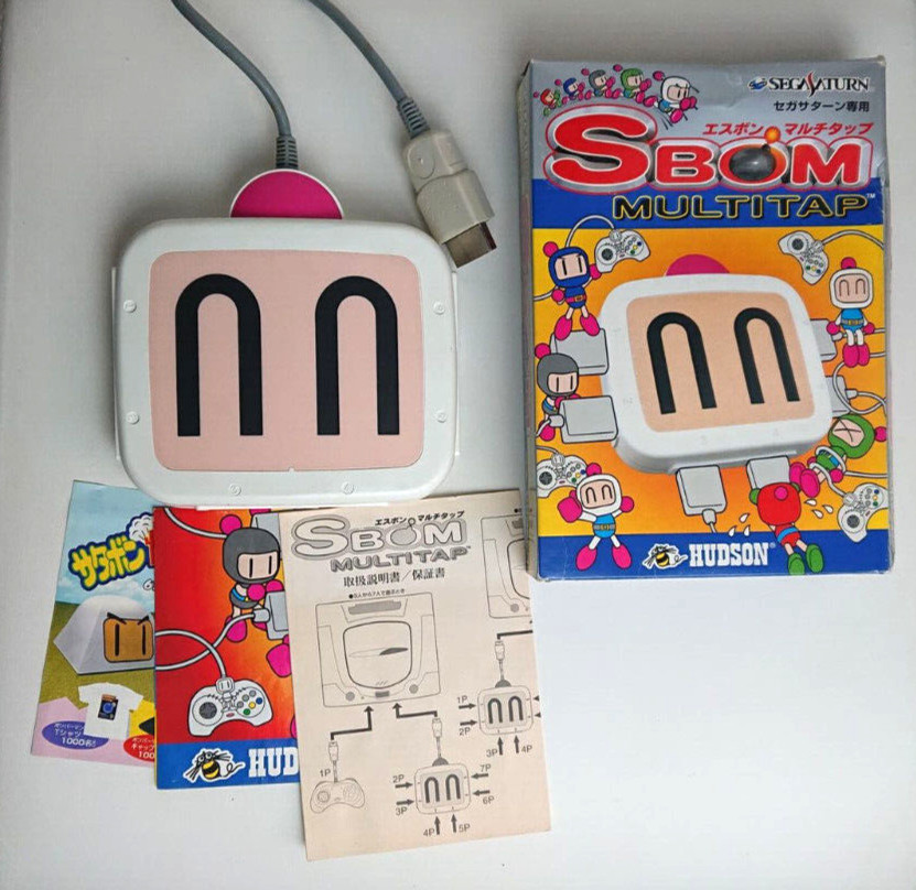 Sega SATURN Multitap SBOM bomberman en boite import Japon