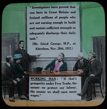 Magic Lantern Slide POLITICS TRADE & TARIFF REFORM NO14 1913 PHOTO JOHN BULL