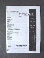 DIPLOMAT SELECT OVEN 610 620 910 920 COOKER INSTRUCTION MANUAL EXPRESS DELIVERY