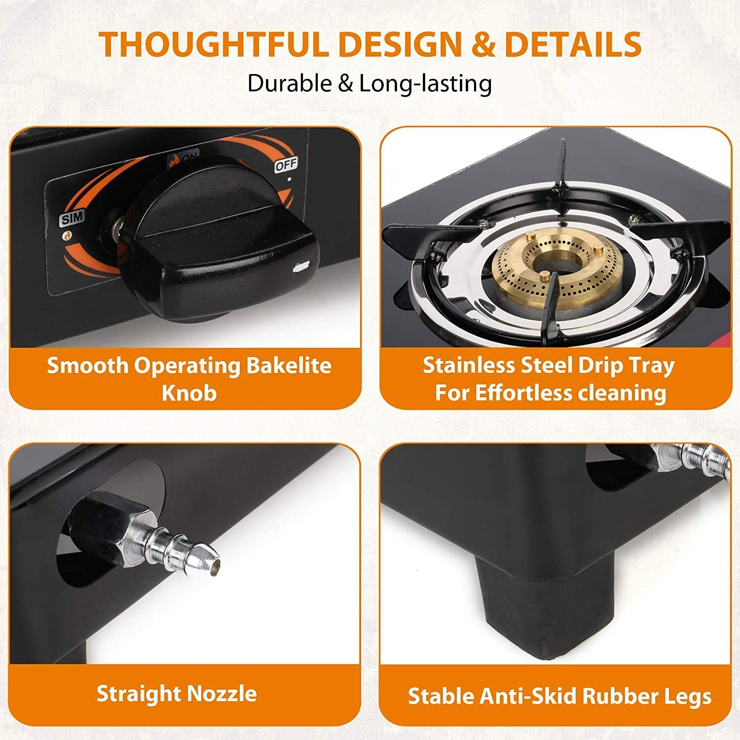 khaitan 3 burner gas stove automatic