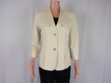 I.d.f. 2-button Long Sleeve Suit Jacket Size: Bust 38" Cream