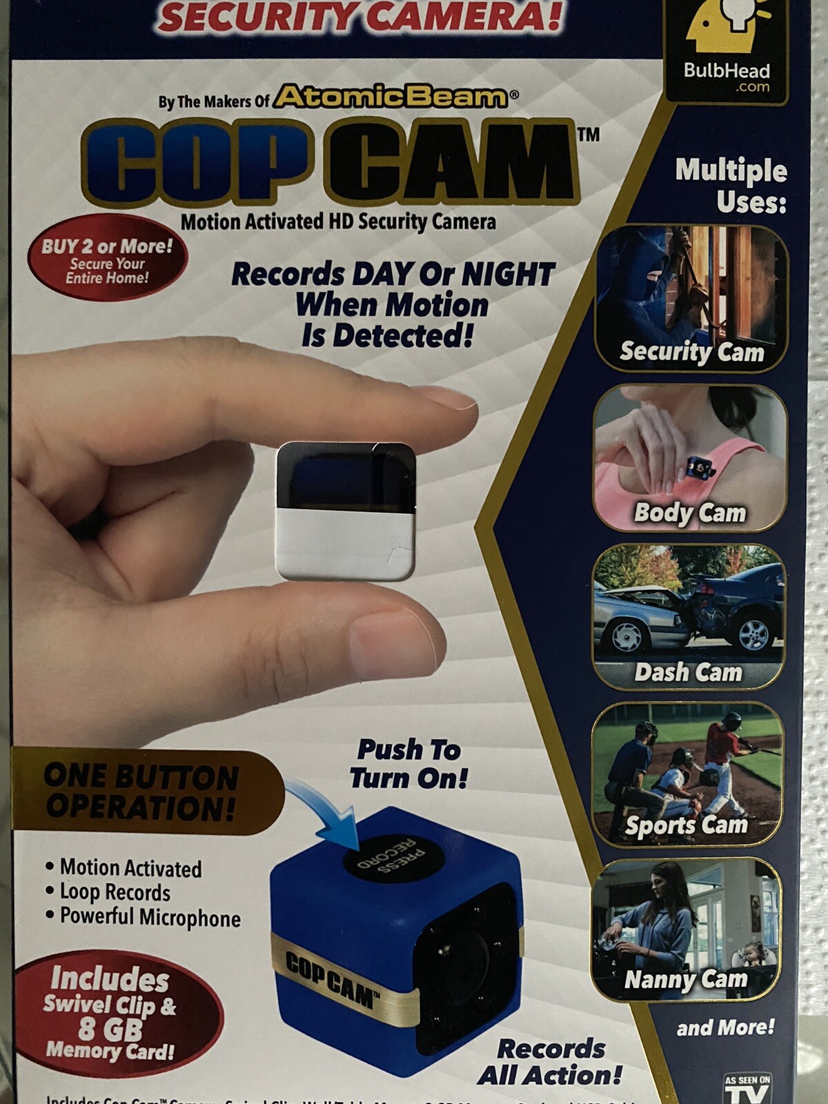New Never Used 2 Boxes Of COP CAM Motion Activated HD Securi