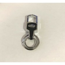 ford car auto logo chrome metal key chain ring made in usa