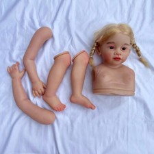 30inch Unfinished Reborn Baby Doll Rooted Long Hair Girl Painted Kit DIY Parts