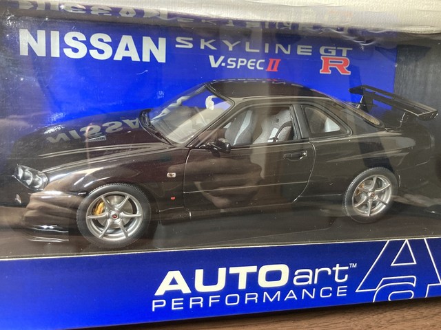 Autoart 1 18 Nissan Skyline Gtr R34 V Spec Ii Black For Sale Online Ebay