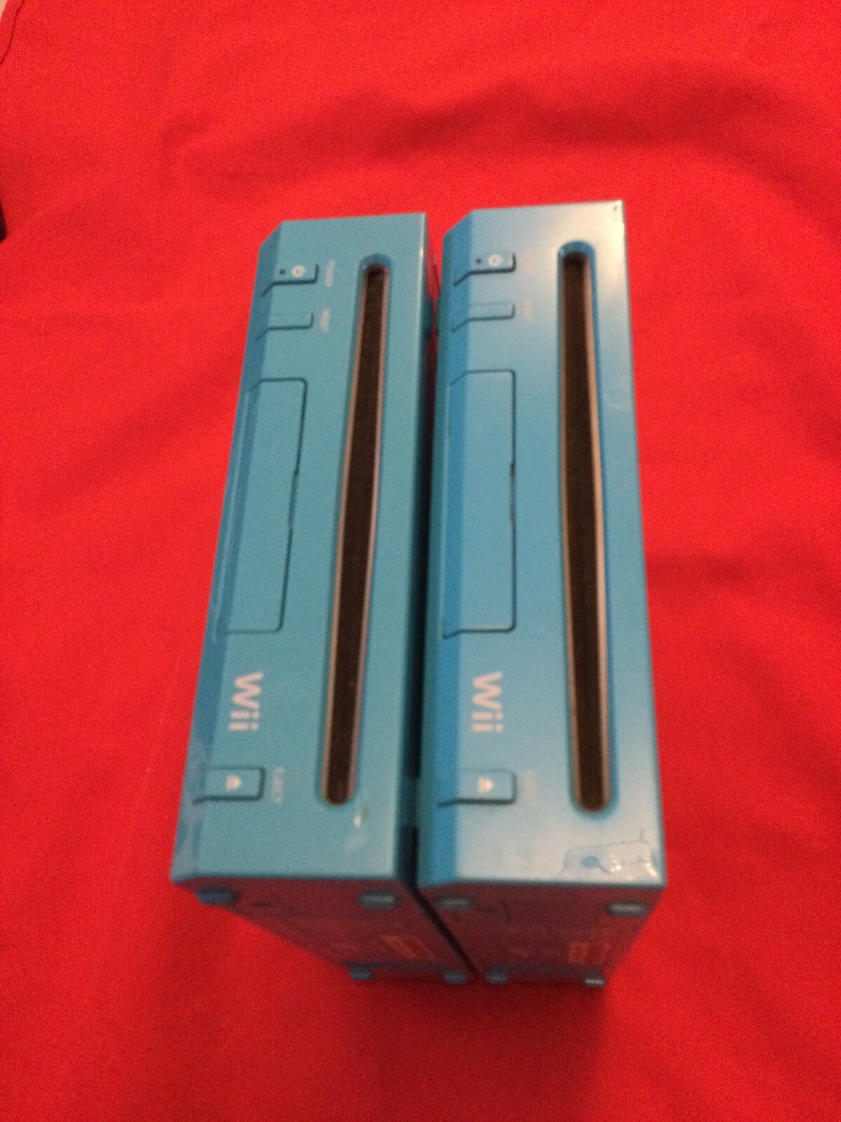 2 X Nintendo Wii Blue Console Limited Edition RVL101 CONSOLE ONLY