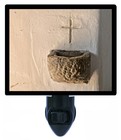 Religious Decorative Photo Night Light, Holy Water, Cross