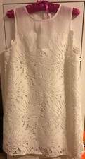 Mango White Crochet Dress