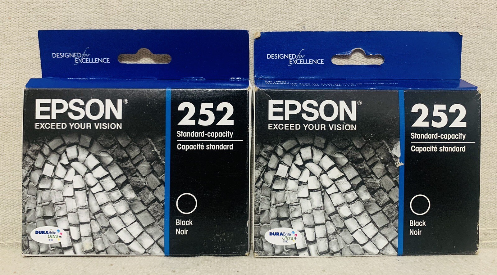 Epson 252 Ink Cartridges. 2 Black Standard Capacity. Expire 2025+ eBay