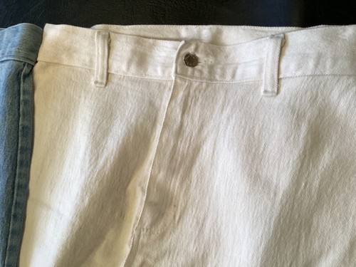 3 Stretch Jeans Lt Blue, White & Ecru High Waisted 29”Wx30”L Sz 10 Sold Separate - Picture 2 of 13
