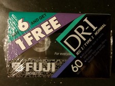 Fuji Blank Cassette Tape (Lot of 7) DR-I 60 Extraslim New Sealed Audio Tapes