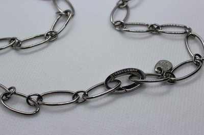 Lange Kette * DYRBERG KERN * silber Gliederkette mit Karabiner