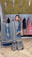 Designer Indian Wedding Dress Pakistani Bollywood Top Sharara New Party Wear