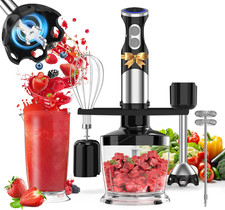 1100W 5-in-1 Immersion Blender with 12 Speed, Chopper, Whisk & Frother