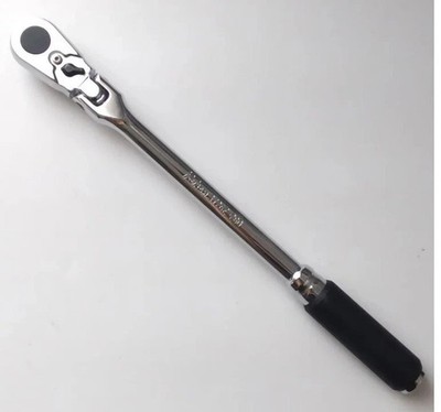 KOKEN Z-EAL 3/8'' FLEXIBLE HEAD LONG RATCHET HANDLE (280mm) 3726Z-280