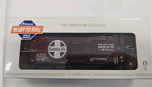 Coche de caja modernizado escala Ho Athearn 67462 SF Santa Fe 40' #146837 bonito detalle  | Zustand: Used