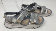 Clarks Trigenic size 5.5 (39) D US 8  white & grey strappy summer sandals