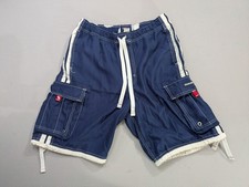Abercrombie  Fitch Tugger Swim Trunks Shorts M Navy Blue Tuggers Cargo Vtg