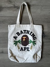 A Bathing Ape Tote Bag Cream White Los Angeles