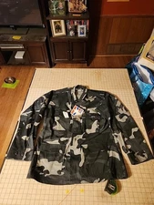 NWT Propper Urban Combat Camo Coat Large Long Uniform Shirt BDU Black Gray