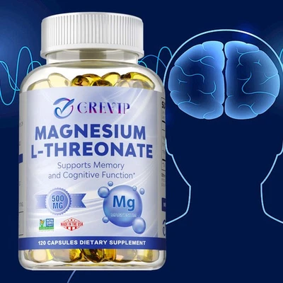 GREVIP Magnesium-L-Threonat – Nootropischer Gehirn-Booster, Gehirn-Booster, Gedächtnis