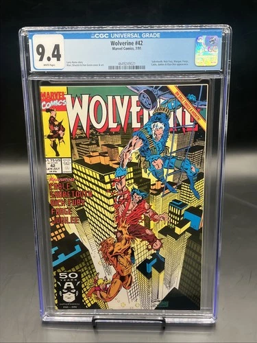Wolverine #42 (Marvel Comics Late July 1991)CGC Graded 9.4 White Pages Key Issue
