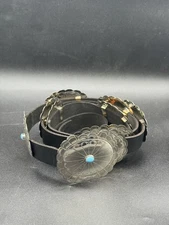 Native American Navajo Turquoise Nickel Silver 10pcs Butterfly Concho Belt Wow M