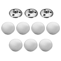 10 StüCk MetallknöPfe 25Mm Rund FüR NäHen Silber