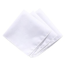 La closure Men's Handkerchiefs Soft Cotton White Hankie Pocket A01-white 3pcs