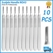 Surgical Scalpel Handle 3 Ergonomic Stainless Steel Fits Blades