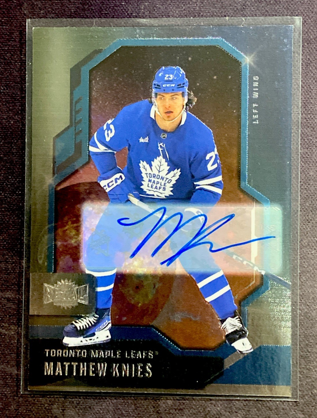 2024-25 METAL UNIVERSE HOCKEY #69 MATTHEW KNIES AUTO TORONTO  MAPLE LEAFS
