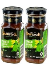2 Jars 🥭 Sharwood's Mango Chutney Major Grey Mild 12.5 oz each Exp 11/25