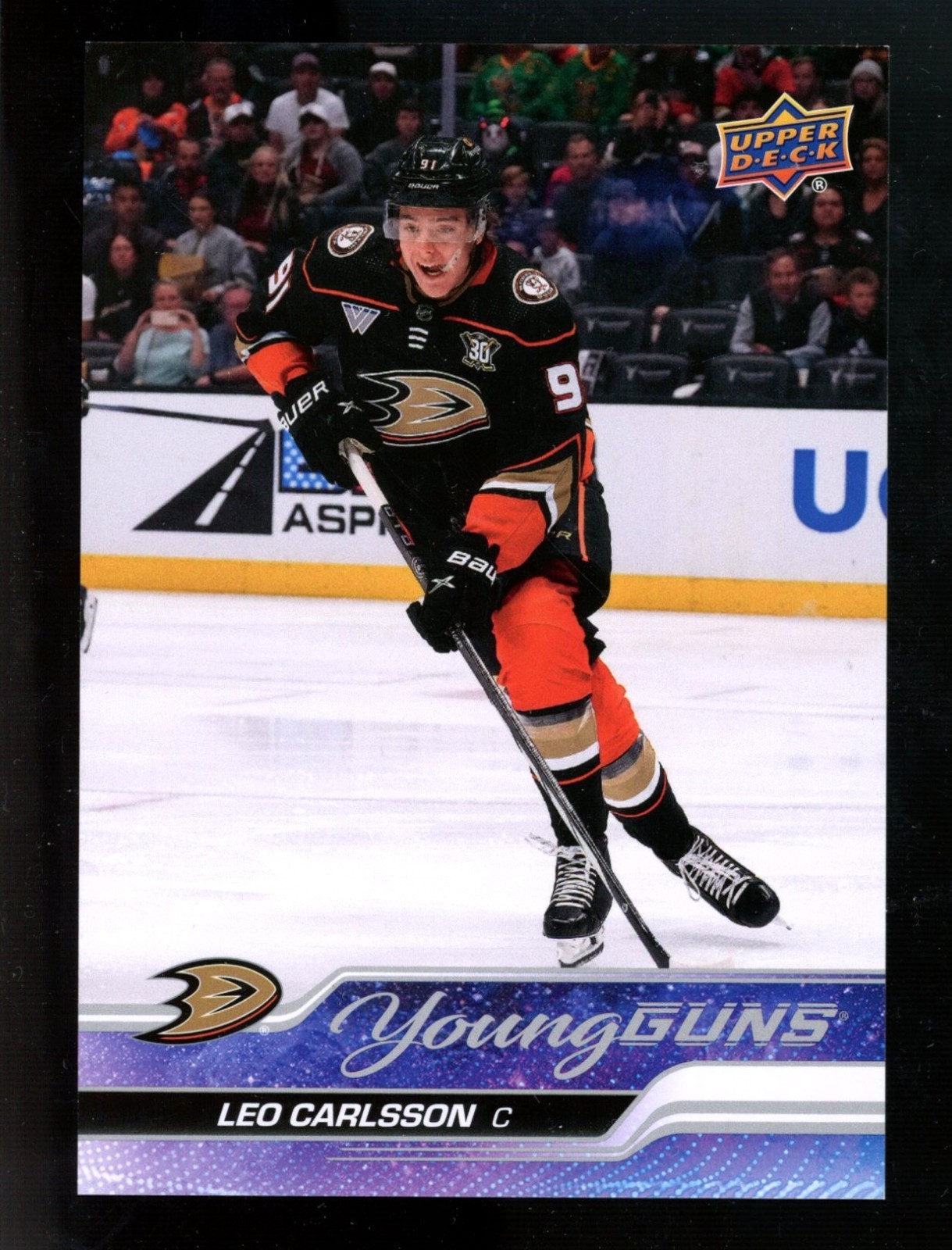 2023-24 Upper Deck #468 Leo Carlsson Rookie Young Guns Jumbo Oversized NM-MINT