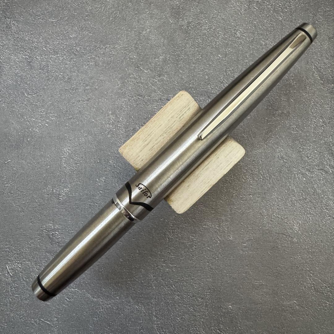 SAILOR Fountain Pen 14K Nib Short Silver Vintage Writing Instrument