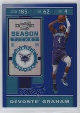 2019 Panini Contenders Optic Season Ticket Blue Prizm 18/99 Devonte' Graham 0nr3