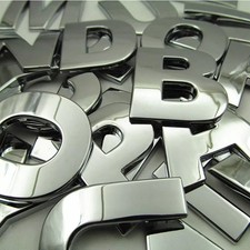 Hágalo usted mismo 3D Cromo Metal Letra Número Logo Coche Exterior Pegatina Emblema Insignia Calcomanía