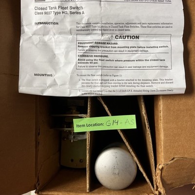 SQUARE D 9037HG30 CLOSED TANK FLOAT SWITCH