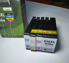 936XL 936e Compatible Ink Cartridge Set 4 Pack Black Cyan Yellow Magenta