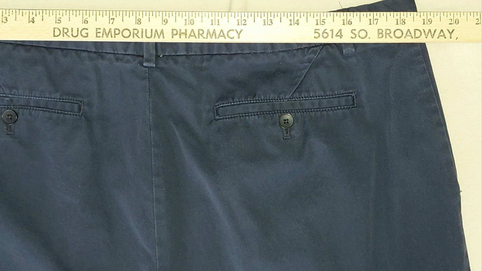 Calvin Klein Men’s Navy Blue Slim Fit Chinos Cotton Pants 36x30 thumbnail 5