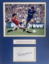 Everton Pat Van Den Hauwe Signed 16" X 12" Double Mounted Display