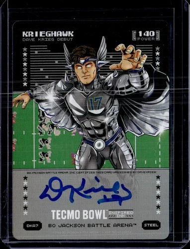 2026 Battle Arena Tecmo Bowl Inspire Ink Steel Krieghawk Dave Krieg Auto